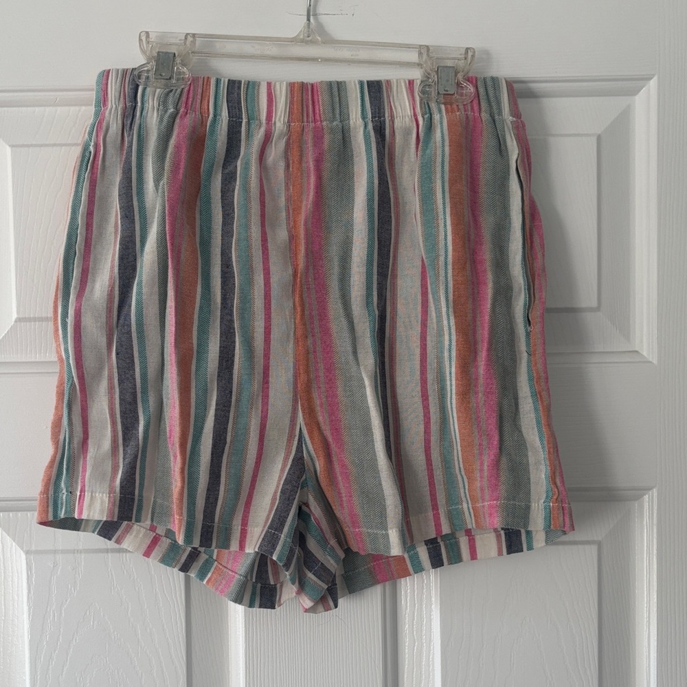SHEIN Multicolor Striped High Waist Shorts